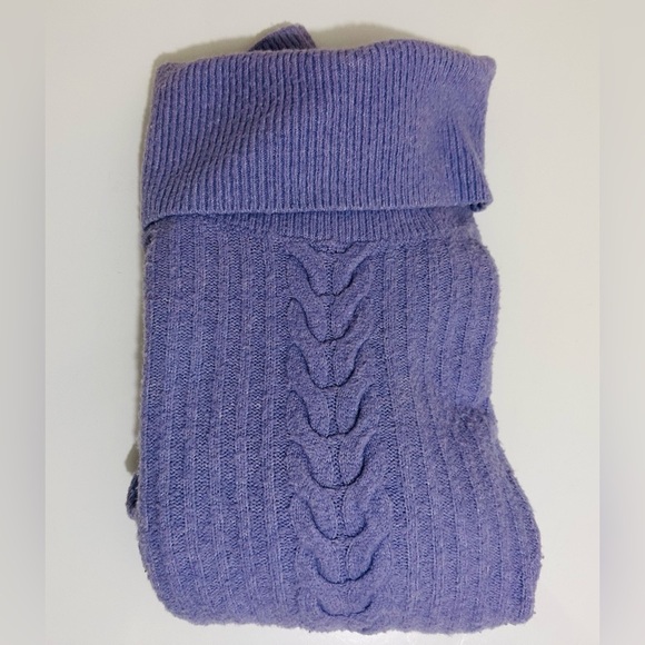 Wild Fable Purple Cable Knit Cropped Turtleneck Sweater, Women’s Size Medium - Picture 11 of 11